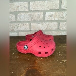 Varsity Red Toddler Crocs Size 7c - 0353